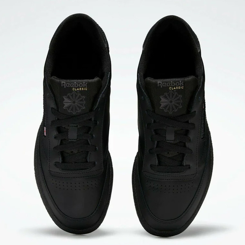 Jual Sepatu Sneakers Reebok Club C 85 Triple Black Original 100000153 - hoopspoint.com