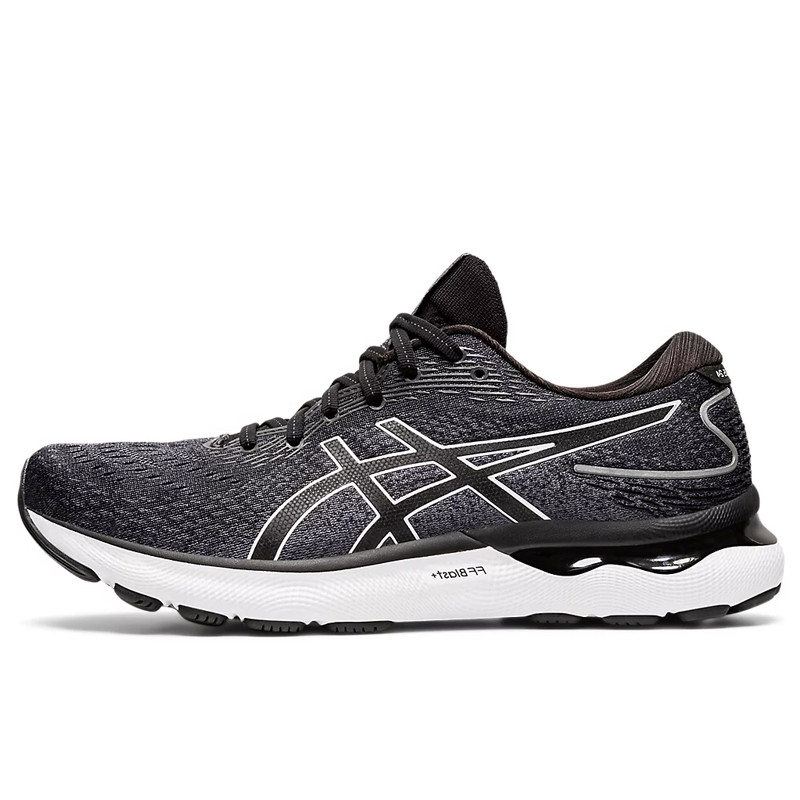 Jual Sepatu Lari Asics Gel-Nimbus 24 Black White Original 1011B359.001 - hoopspoint.com