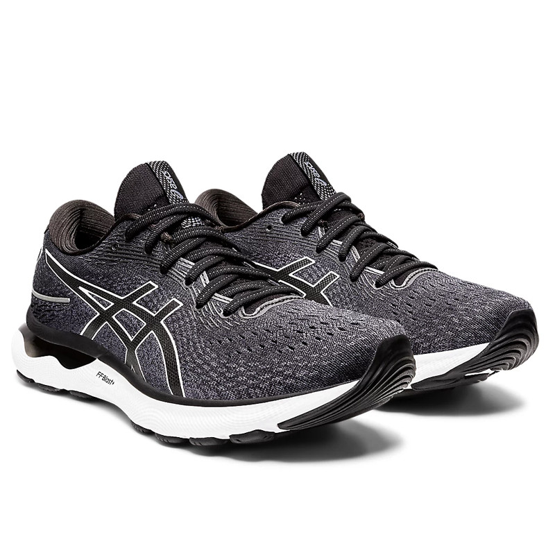 Jual Sepatu Lari Asics Gel-Nimbus 24 Black White Original 1011B359.001 - hoopspoint.com