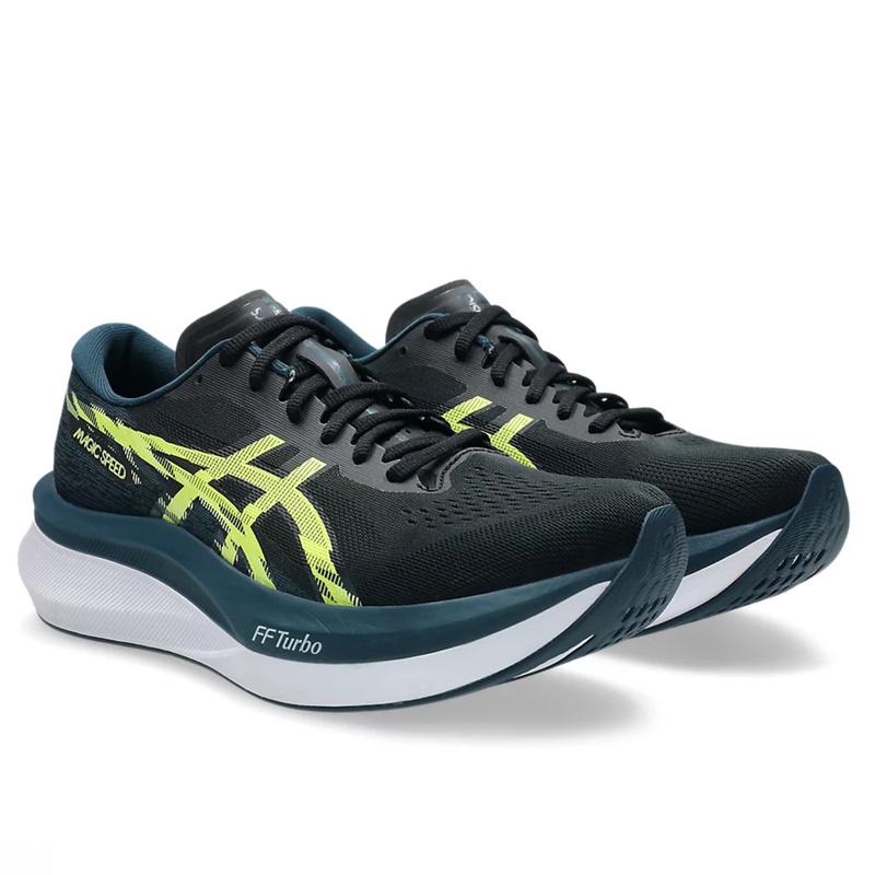 Jual Sepatu Lari Asics Magic Speed 4 Standard Black - Tranquil Teal Original 1011B875.001 - hoopspoint.com
