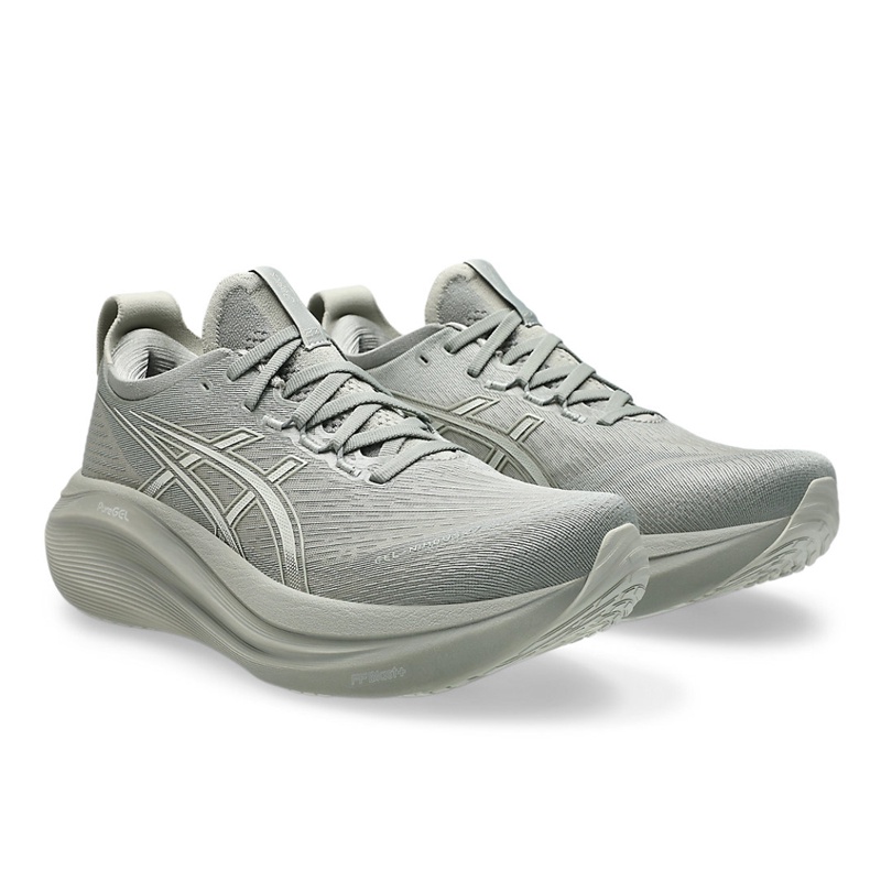 Jual Sepatu Lari Asics Gel-Nimbus 27 Men Standard Seal Grey Original 1011B958.020 - hoopspoint.com