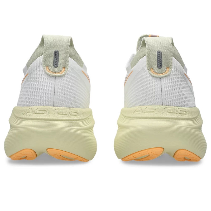 Jual Sepatu Lari Asics Gel-Nimbus 27 Men Standard White-Fawn Original 1011B958.102 - hoopspoint.com