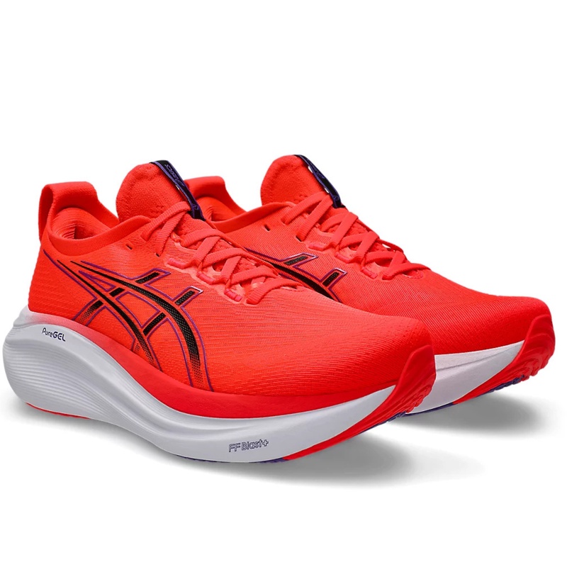 Jual Sepatu Lari Asics Gel-Nimbus 27 Flash Red - Black Original 1011B958.600 - hoopspoint.com