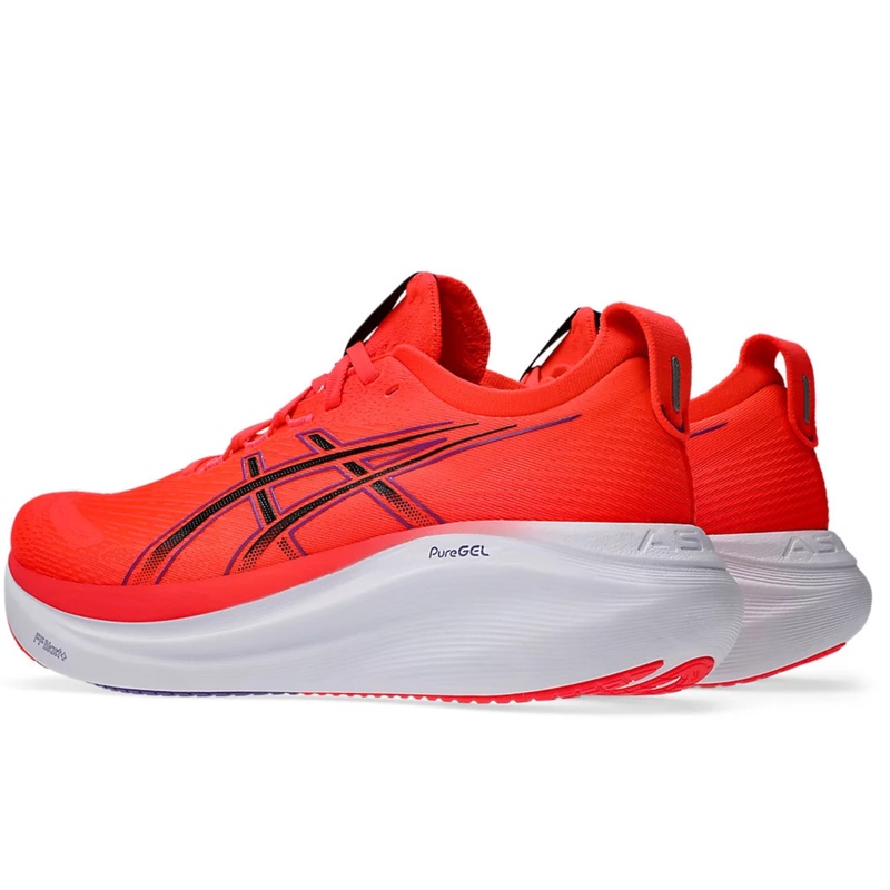 Jual Sepatu Lari Asics Gel-Nimbus 27 Flash Red - Black Original 1011B958.600 - hoopspoint.com