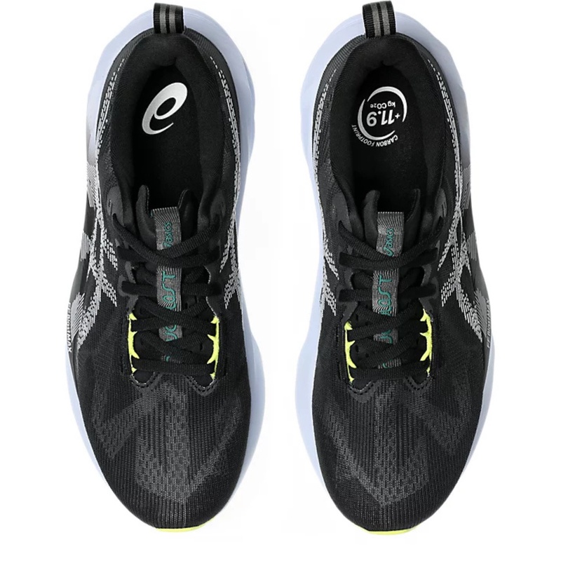 Jual Sepatu Lari Asics Novablast 5 Black - Blue Fade Original 1011B974.003 - hoopspoint.com