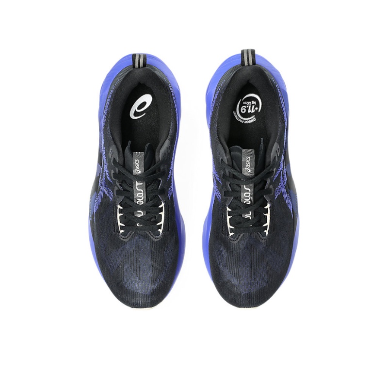 Jual Sepatu Lari Asics Novablast 5 Black-Cobalt Burst Original 1011B974.004 - hoopspoint.com