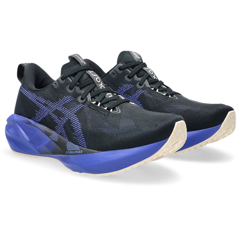 Jual Sepatu Lari Asics Novablast 5 Black-Cobalt Burst Original 1011B974.004 - hoopspoint.com