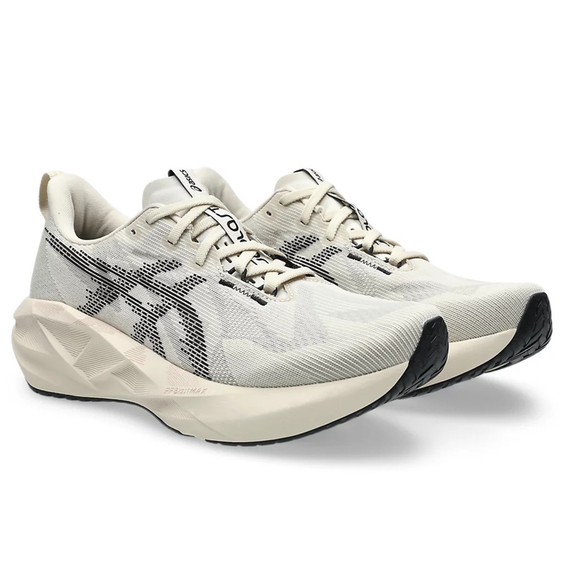 Jual Sepatu Lari Asics Novablast 5 Oatmeal - Black Original 1011B974.250 - hoopspoint.com