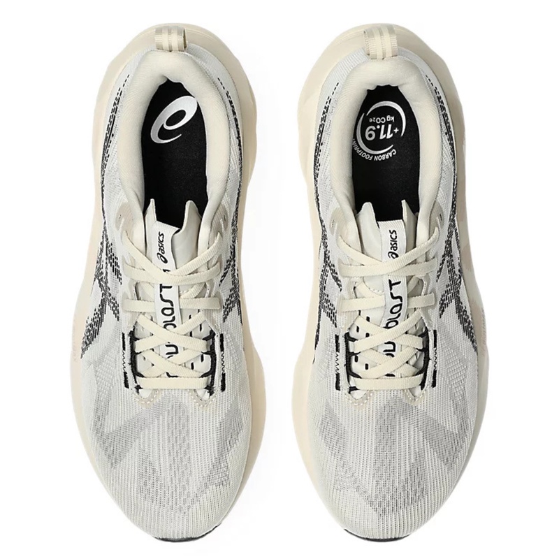 Jual Sepatu Lari Asics Novablast 5 Oatmeal - Black Original 1011B974.250 - hoopspoint.com