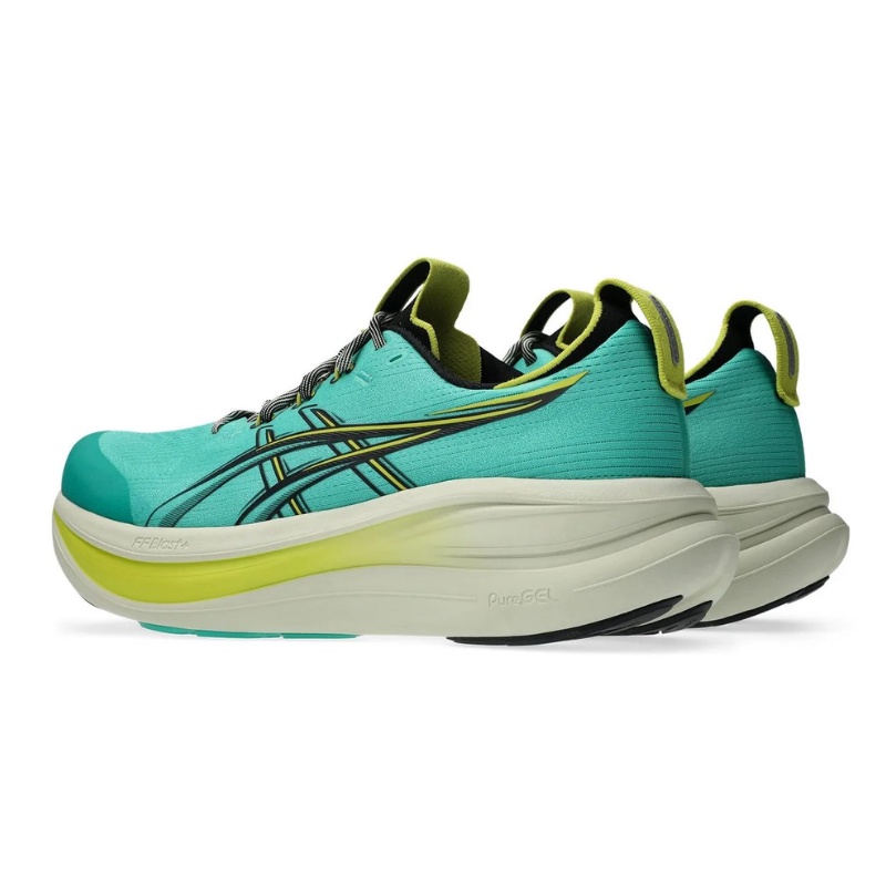 Jual Sepatu Lari Asics Gel-Nimbus 28 Tr Aurora Green-Black Original 1011C216.300 - hoopspoint.com