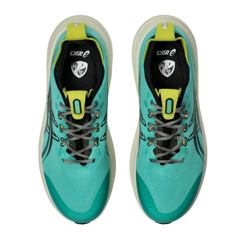 Jual Sepatu Lari Asics Gel-Nimbus 28 Tr Aurora Green-Black Original 1011C216.300 - hoopspoint.com