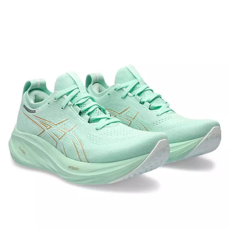 Jual Sepatu Lari Wanita Asics Wmns Gel-Nimbus 26 Mint Tint Original 1012B601.300 - hoopspoint.com