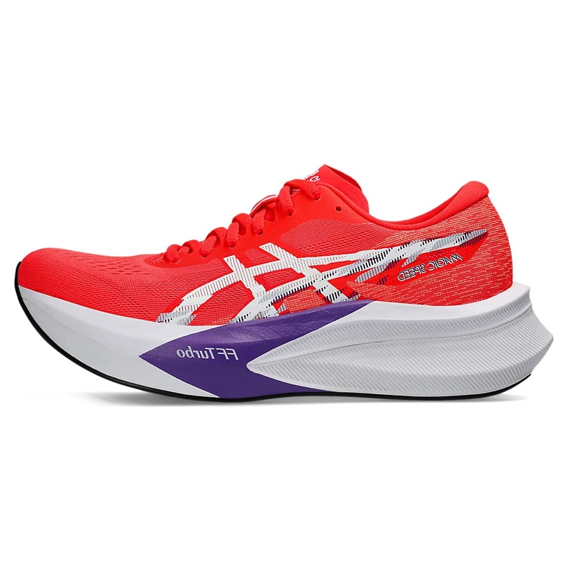 Jual Sepatu Lari Wanita Asics Wmns Magic Speed 4 Flash Red - White Original 1012B676.600 - hoopspoint.com