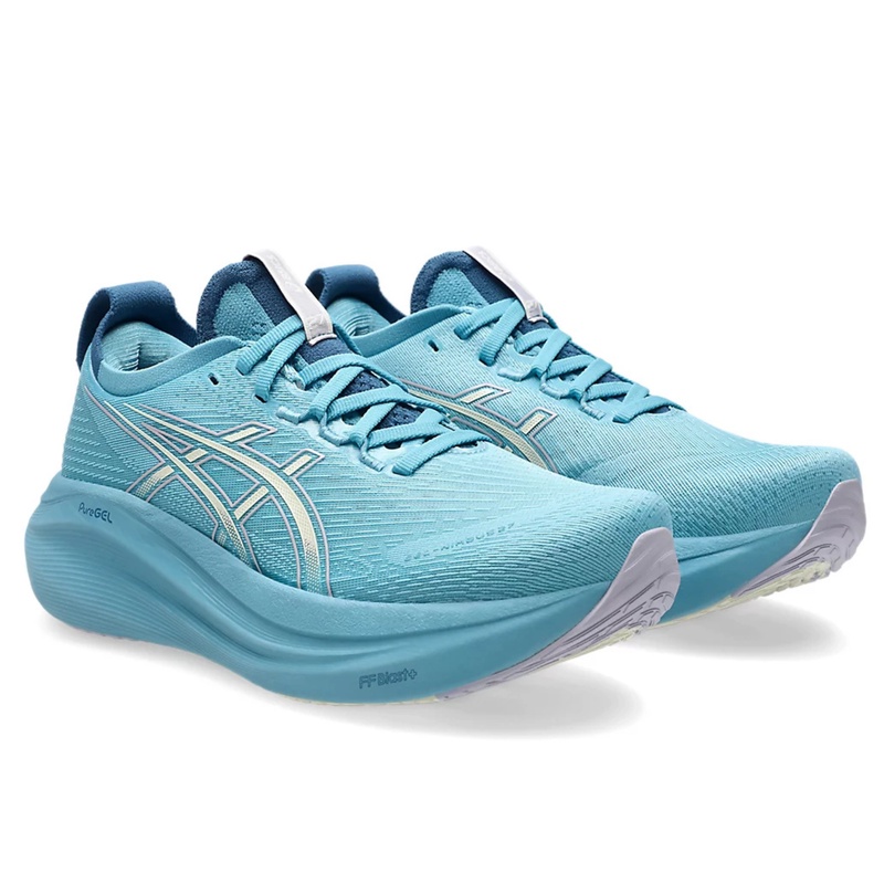 Jual Sepatu Lari Wanita Asics Wmns Gel-Nimbus 27 Standard Stillwater - Cream Original 1012B753.401 - hoopspoint.com
