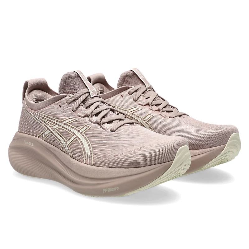 Jual Sepatu Lari Wanita Asics Wmns Gel-Nimbus 27 Standard Fawn - Birch Original 1012B753.702 - hoopspoint.com