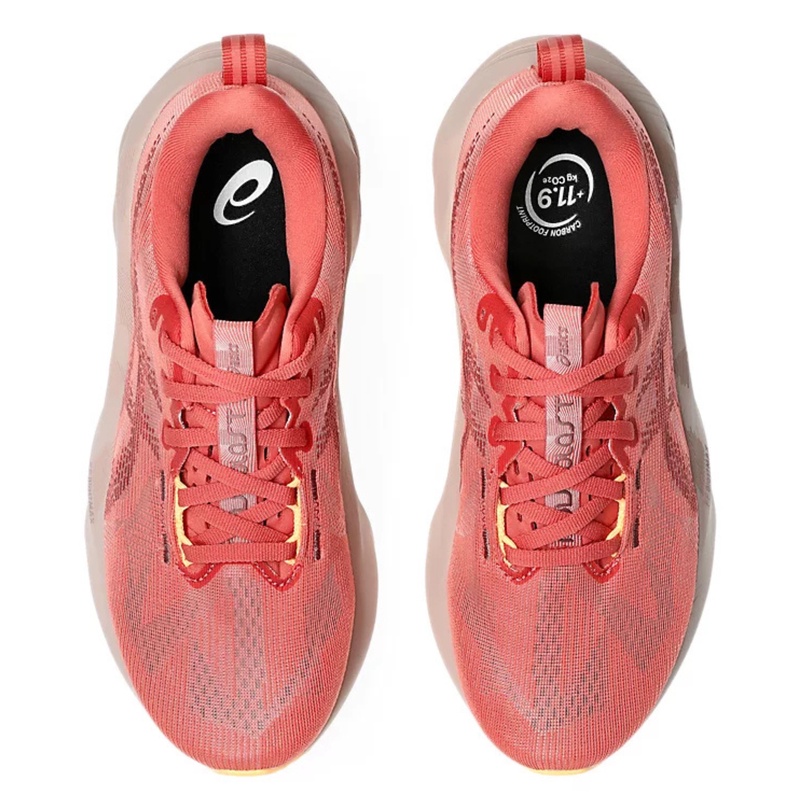 Jual Sepatu Lari Wanita Asics Wmns Novablast 5 Dark Pink Clay - Rubble Red Original 1012B765.701 - hoopspoint.com