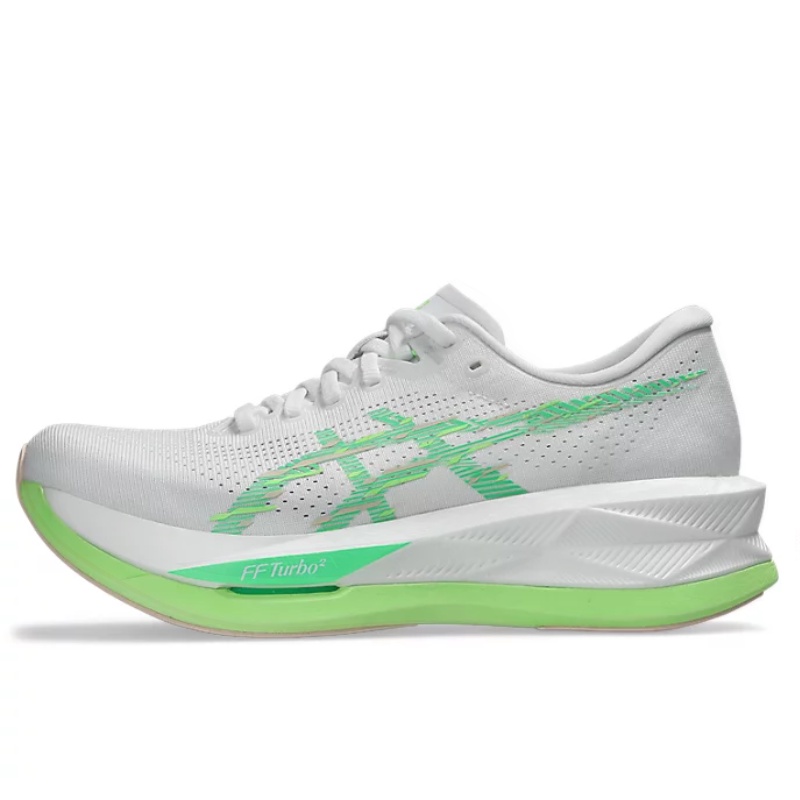 Jual Sepatu Lari Wanita Asics Wmns Sonicblast White-Vital Green Original 1012B862.101 - hoopspoint.com