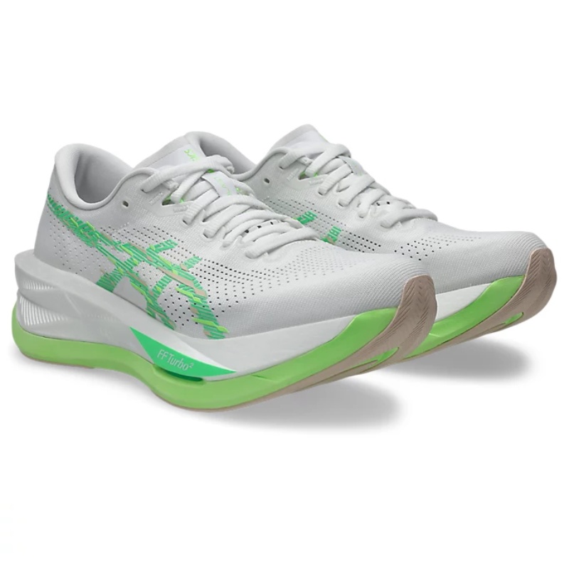 Jual Sepatu Lari Wanita Asics Wmns Sonicblast White-Vital Green Original 1012B862.101 - hoopspoint.com