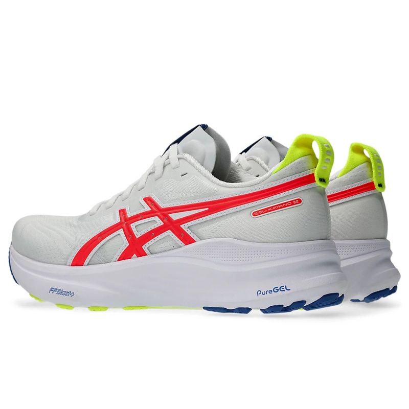 Jual Sepatu Lari Wanita Asics Wmns Gel-Kayano 32 Asics Track Club White - Flash Coral Original 1012B905.100 - hoopspoint.com