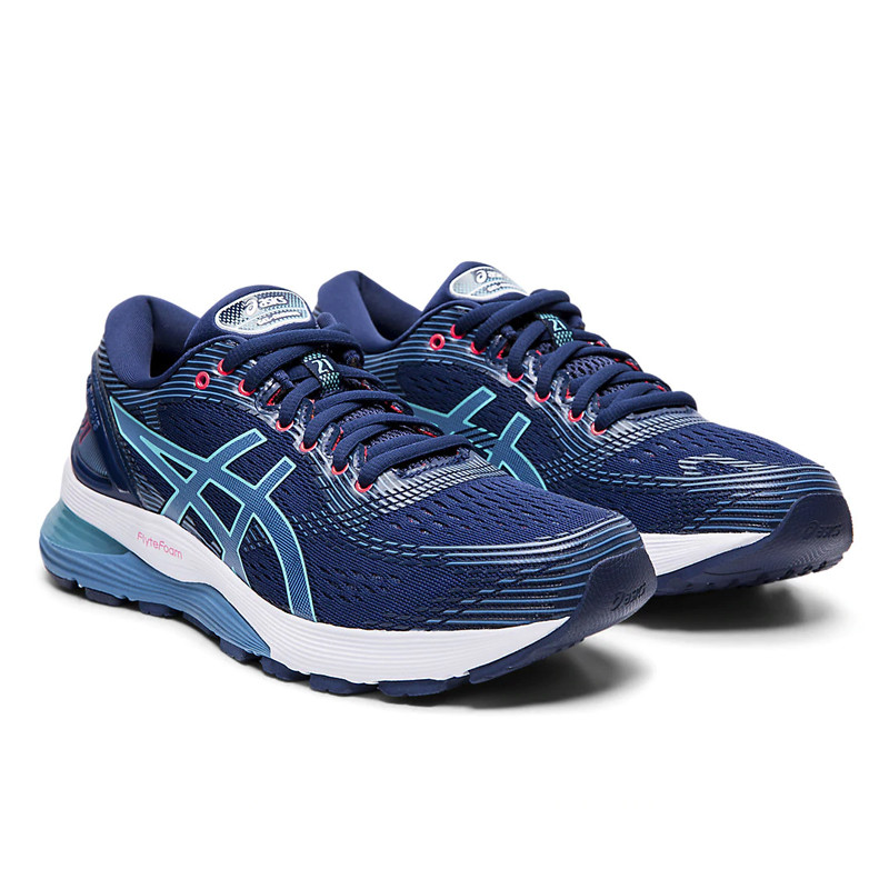Jual Sepatu Lari Wanita Asics Wmns Gel-Nimbus 21 Blue Expanse Original 1012A156-401 - hoopspoint.com