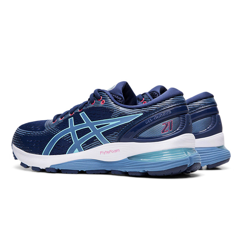 Jual Sepatu Lari Wanita Asics Wmns Gel-Nimbus 21 Blue Expanse Original 1012A156-401 - hoopspoint.com