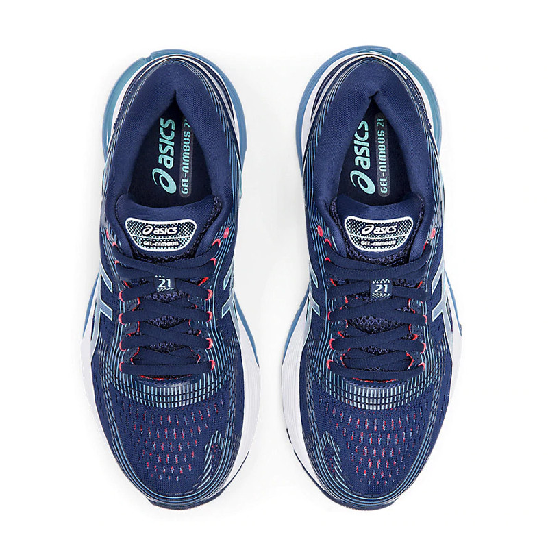 Jual Sepatu Lari Wanita Asics Wmns Gel-Nimbus 21 Blue Expanse Original 1012A156-401 - hoopspoint.com