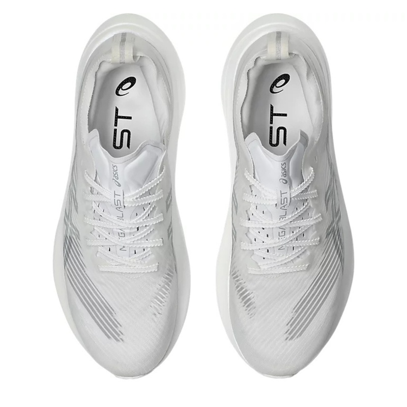 Jual Sepatu Lari Asics Megablast White - Piedmont Grey Original 1013A170.100 - hoopspoint.com