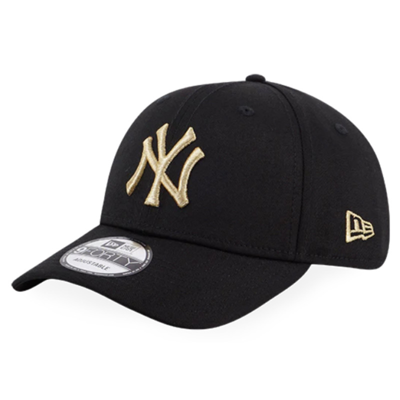 Jual Topi Sneakers New Era Basic Gold Mlb New York Yankees Logo 940 Cap Black Original 12847819 - hoopspoint.com