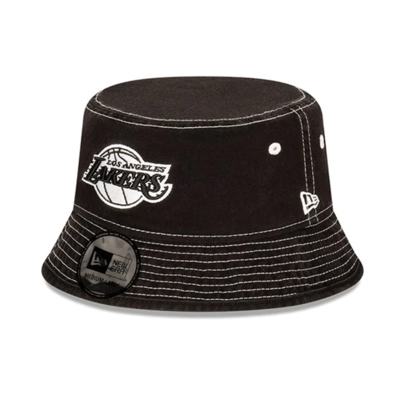 Jual Topi Sneakers New Era Los Angeles Lakers Contrast Stitch Bucket Black Original 12891393 - hoopspoint.com