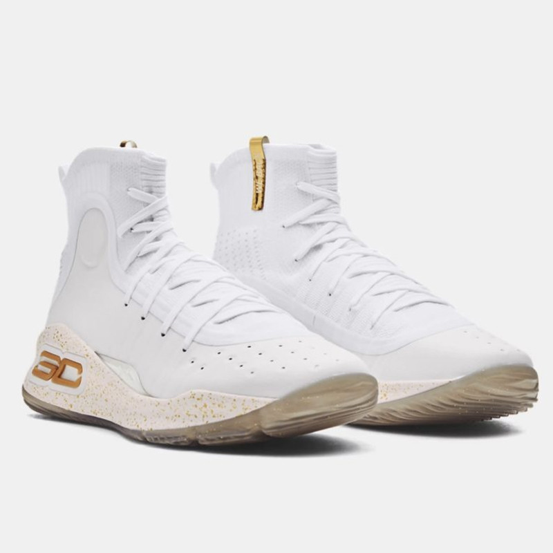 Jual Sepatu Basket Under Armour Curry 4 Retro White Gold Original 1298306-111 - hoopspoint.com