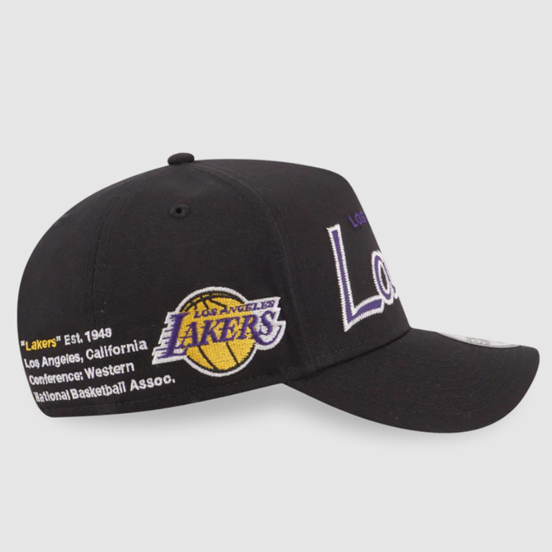 Jual Topi Basket New Era 940 A-Frame Nba Scripts Los Angeles Lakers Cap Black Original 13335831 - hoopspoint.com