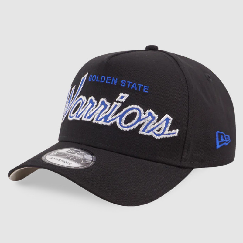 Jual Topi Basket New Era 940 A-Frame Nba Scripts Golden State Warriors Cap Black Original 13335832 - www.hoopspoint.com