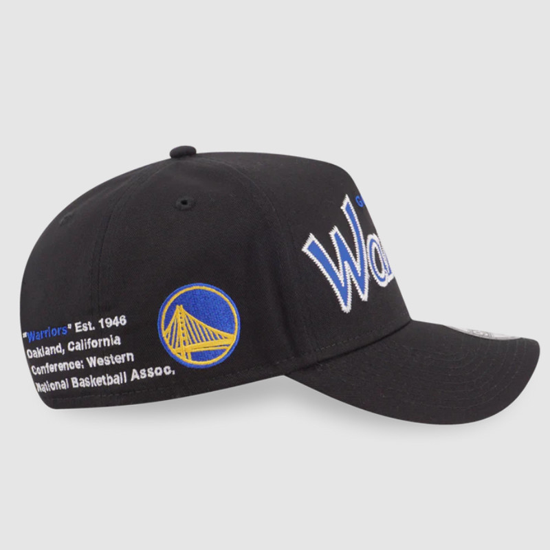 Jual Topi Basket New Era 940 A-Frame Nba Scripts Golden State Warriors Cap Black Original 13335832 - www.hoopspoint.com