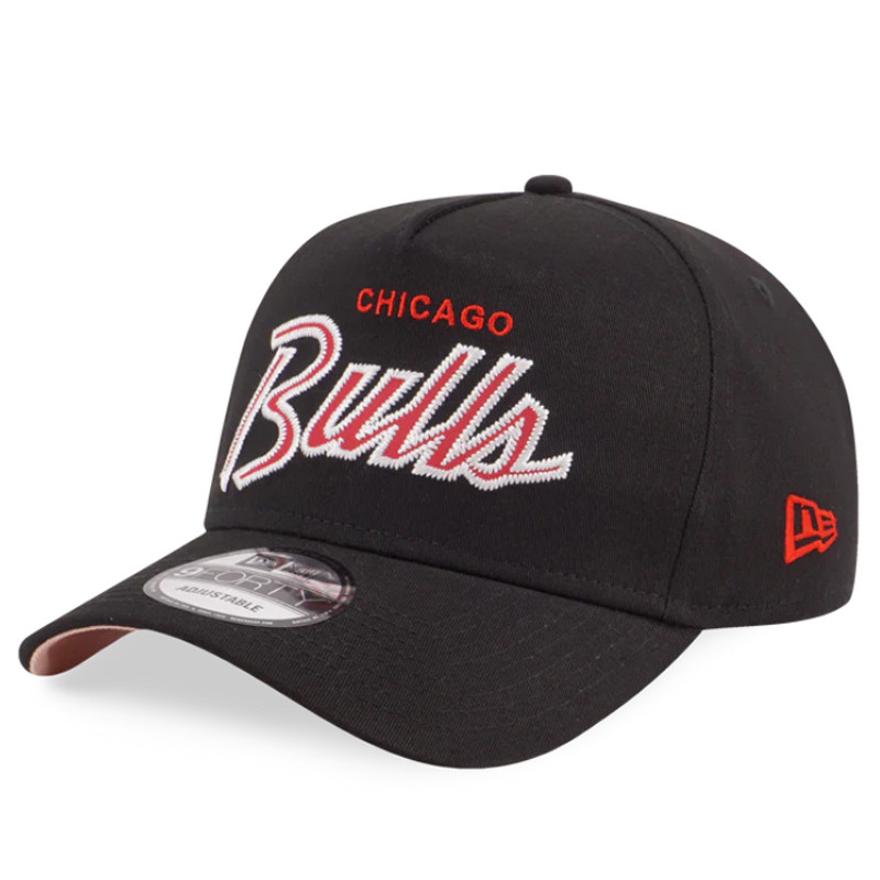 Jual Topi Basket New Era 940 A-Frame Nba Scripts Chicago Bulls Cap Black Original 13335833 - www.hoopspoint.com