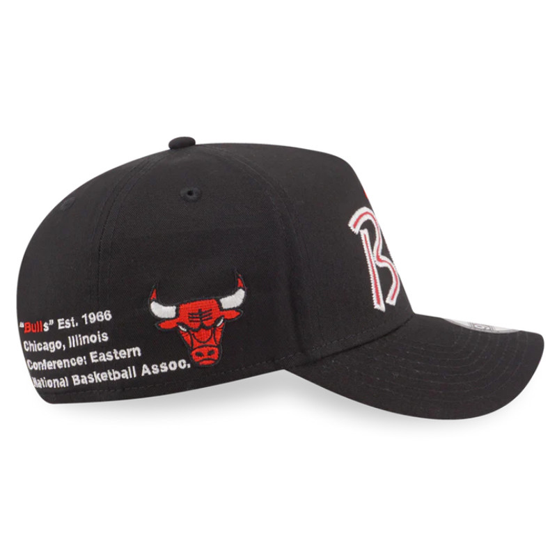 Jual Topi Basket New Era 940 A-Frame Nba Scripts Chicago Bulls Cap Black Original 13335833 - www.hoopspoint.com