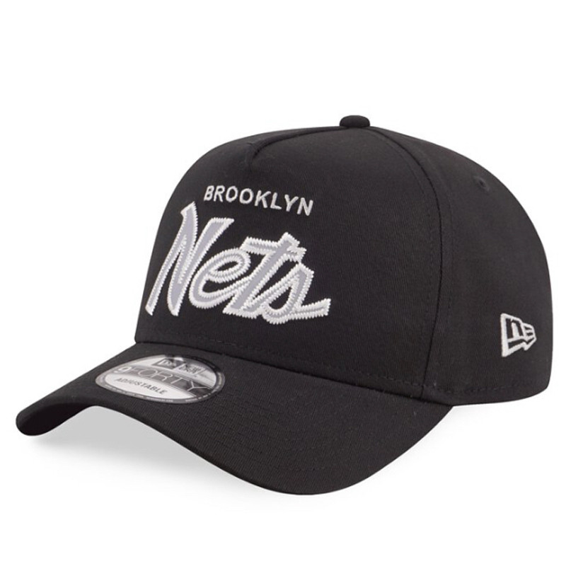 Jual Topi Basket New Era 940 A-Frame Nba Scripts Brooklyn Nets Cap Black Original 13335834 - hoopspoint.com