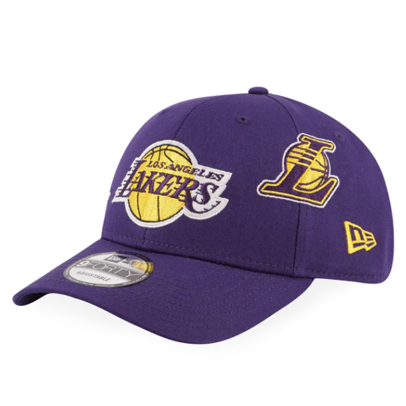 Jual Topi Basket New Era Los Angeles Lakers League Multi Logos 9Forty Cap Purple Original 13335876 - hoopspoint.com