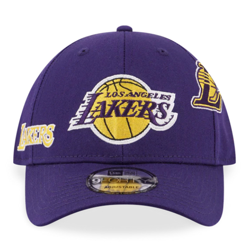 Jual Topi Basket New Era Los Angeles Lakers League Multi Logos 9Forty Cap Purple Original 13335876 - hoopspoint.com