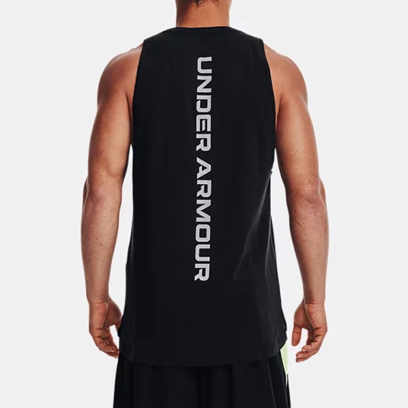 Jual Baju Training Under Armour Baseline Cotton Tank Sleeveless Top Black Original 1361901-003 - hoopspoint.com