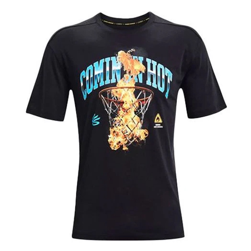 Jual Baju Sneakers Under Armour Curry Coming In Hot Tee Black Original 1362006-001 - hoopspoint.com