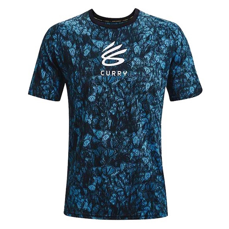 Jual Baju Sneakers Under Armour Curry Splash Graphic Tee Blue Original 1362819-422 - hoopspoint.com