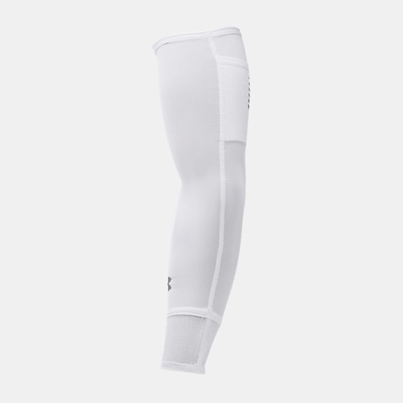 Jual Aksesoris Basket Under Armour Arm Sleeves 1 Pair White Original 1366180-100 - hoopspoint.com