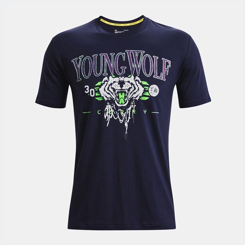 Jual Baju Sneakers Under Armour Curry Young Wolf Tee Black Original 1372845-410 - hoopspoint.com