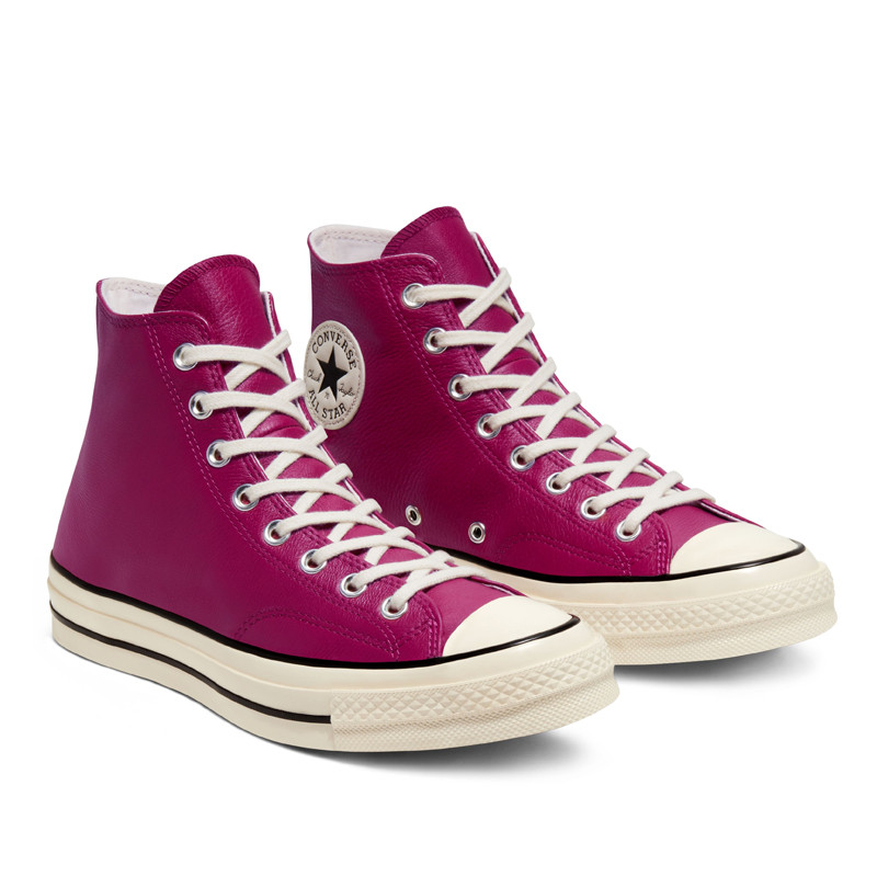 Jual Sepatu Sneakers Converse Chuck 70 Seasonal Leather Rose Maroon Original 167063C - hoopspoint.com