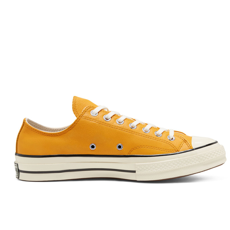 Jual Sepatu Sneakers Converse Chuck 70 Seasonal Leather Sunflower Gold Original 167066C - hoopspoint.com