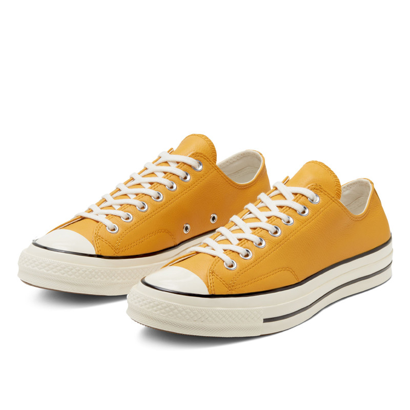 Jual Sepatu Sneakers Converse Chuck 70 Seasonal Leather Sunflower Gold Original 167066C - hoopspoint.com