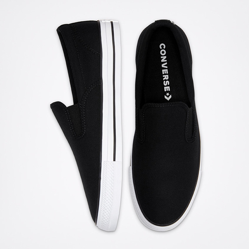 Jual Sepatu Sneakers Converse Chuck Taylor All Star Double Gore Slip Black Original 167941C - hoopspoint.com