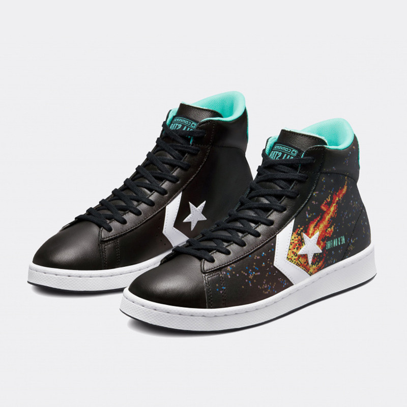 Jual Sepatu Sneakers Converse Pro Leather High Nba Jam Black Original 171313C - hoopspoint.com