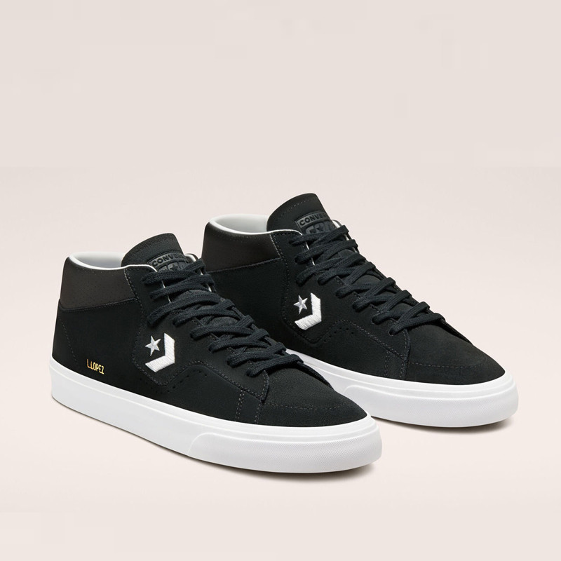 Jual Sepatu Sneakers Converse Louie Lopez Pro Mid Black Original 171331C - hoopspoint.com