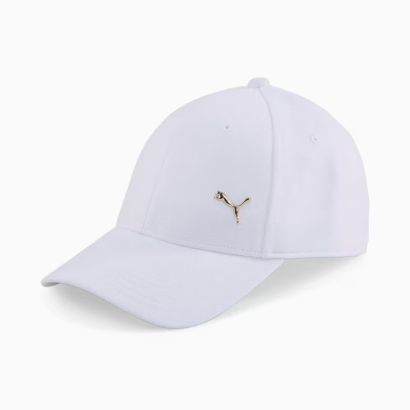 Jual Topi Sneakers Puma Gold Metal Cat Cap White Original 2415802 - hoopspoint.com